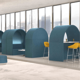 Roma-C Modern Office Fabric Acoustic Private Bar Counter Pod - Gavisco Office Furniture